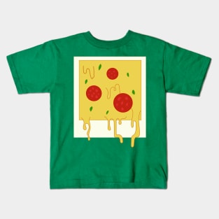 Dripping Polaroid Pizza Photo Kids T-Shirt